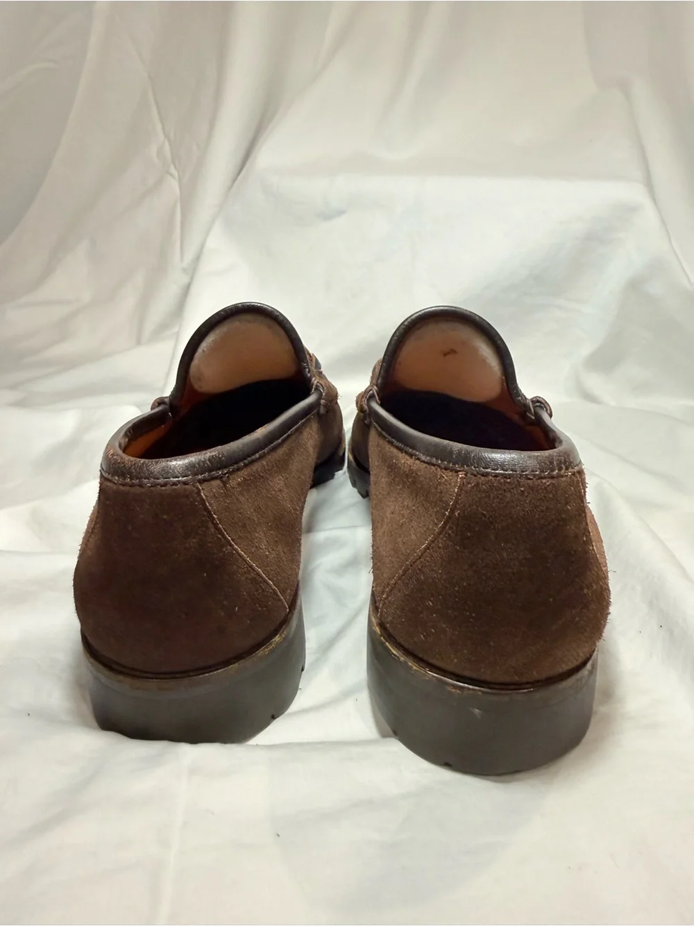 Gucci Dark Brown Suede Horsebit Loafers